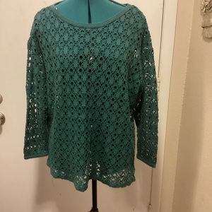 Womens Pacific Connections Open weave sweater one Size fits all